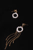 Real 925 Sterling Silver Tassels Earrings Women Fine Jewelry Pearls Beading Drop Earrings Asymmetric Brincos
