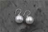 Real 925 Sterling Silver Women Natural Pearl Balls Dangle Earrings Handmade Elegant Lady Statement Brincos Bijoux 3Size
