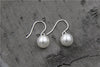 Real 925 Sterling Silver Women Natural Pearl Balls Dangle Earrings Handmade Elegant Lady Statement Brincos Bijoux 3Size