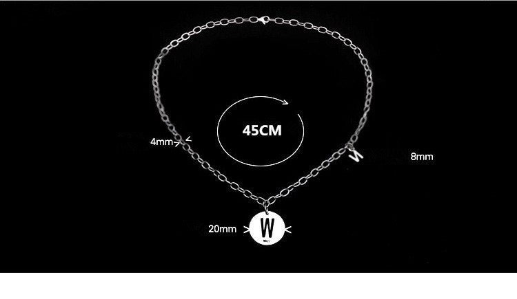 Real S 925 Sterling Silver 26 Letters Necklaces Designer Unisex Cross Chains Word Jewelry Classic Street Fashion Bijoux