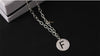 Real S 925 Sterling Silver Alphabet Necklaces with Letters Pendants Unisex Cross Chains Jewelry Handmade Round Bijoux