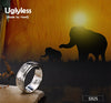 Real S 925 Sterling Silver Handmade Elephant Rings Unisex GOOD LUCK Rotated Finger Ring Vulcanized Silver Animal Bijoux