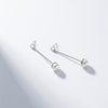 Real S925 Sterling Silver Earrings Women Fine Jewelry Natural Pearls Earrings Elegant Lady Evening Dress Brincos Bijoux