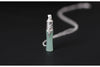 Real S925 Sterling Silver Women Bamboo Designer Pendant Necklace with Chain Natural Jade Jewelry Handmade Ethnic Bijoux