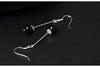 Real S925 Sterling Silver Women Beads Drop Earrings Simple Fashion Black Obsidian Ball Earrings Handmade Brincos Bijoux