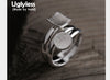 Real S990 Silver Fine Jewelry for Women Personalized Geometric Wide Rings Flakes Round Square Finger Ring Multi Circles