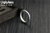 Real S999 Silver Lovers Finger Rings Personalize Handmade Uneven Surface Unisex Ring Open Women Bijoux Men Fine Jewelry