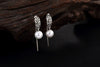 S 925 Sterling Fine Silver Jewel Natural Chalcedony Balls Drop Earrings Dual Wearing Ethnic Women Brincos Pearls Bijoux