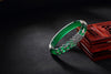 S 925 Sterling Silver Bangle Women Evening Dress Natural Green Chalcedony Bangles Marcasite Peacock Bijoux Fine Jewelry