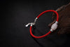 S 925 Sterling Silver Bracelets Women GOOD LUCK Red Rope Bracelet Natural White Jade Heart Flower Beads Charms Jewelry