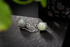 S 925 Sterling Silver Natural Jade Balls Dangle Earrings Ladies Retro Handmade Hollow Leaves Brincos Thai Silver Bijoux