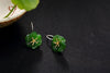 S 925 Sterling Silver Natural Jade Plum Blossom Earrings Women Luxury Jasper Flower Brincos Bijoux Vintage Fine Jewelry