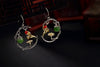 S 925 Sterling Silver Nature Jasper Lotus Women Earrings Handmade Bird Brincos Ethnic Vintage Fine Jewelry Beads Bijoux