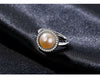 Unico 2020 Hot Sale Classic 9mm Pearl 925 Sterling Silver Rings for Women Jewelry Simple Vintage Wedding Rings Anniversary