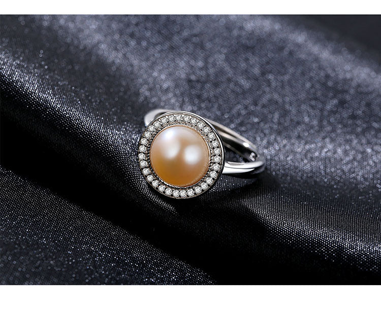Unico 2020 Hot Sale Classic 9mm Pearl 925 Sterling Silver Rings for Women Jewelry Simple Vintage Wedding Rings Anniversary