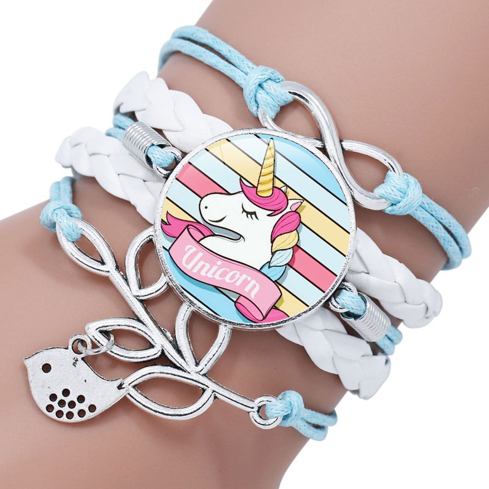 Unicorn Braided Kids Bracelet for Girls  Friendship Bracelets Jewelry Multi-layer Charm Bracelet  Jewelry