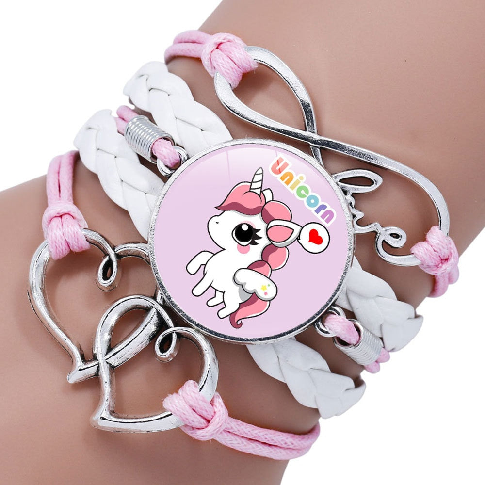Unicorn Braided Kids Bracelet for Girls  Friendship Bracelets Jewelry Multi-layer Charm Bracelet  Jewelry