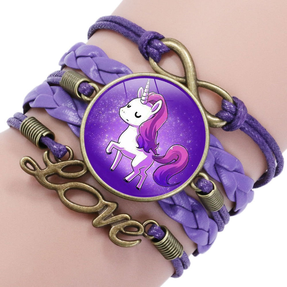 Unicorn Braided Kids Bracelet for Girls  Friendship Bracelets Jewelry Multi-layer Charm Bracelet  Jewelry