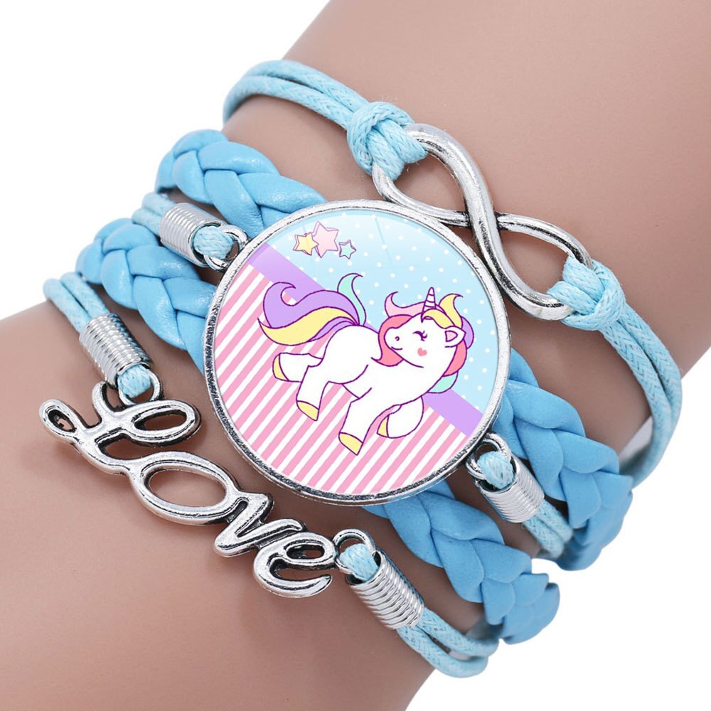 Unicorn Braided Kids Bracelet for Girls  Friendship Bracelets Jewelry Multi-layer Charm Bracelet  Jewelry
