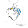 Unicorn Crystal Necklace For Women Girl Mom  Personalized Gifts Lucky  Free Engraving Name