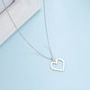 Unift Lovely Hollow  Retro Mosaic Heart Necklace for Women Stainless Steel Clavicle Necklace Pixel Style Trendy Party Jewelry