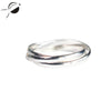 Unique 3 Circle Sterling Silver S925 Couple Rings Romantic Ring Sample Lover Gift Engagement Jewelry Concise Rings For Women
