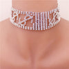 Unique Big Money Dollar Rhinestone Necklace Statement Choker for Women Crystal Collar Necklace Chain Party Jewelry