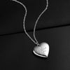 Unique Carved Design Heart-shaped Po Frame Pendant Necklace Charm Openable Locket Necklaces Women Men Memorial Jewelry