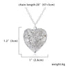 Unique Carved Design Heart-shaped Po Frame Pendant Necklace Charm Openable Locket Necklaces Women Men Memorial Jewelry