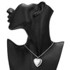 Unique Carved Design Heart-shaped Po Frame Pendant Necklace Charm Openable Locket Necklaces Women Men Memorial Jewelry