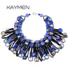 Unique Design Hyperbole Crystal Strands Statement Torques Necklace for Wedding & Women Choker Party Necklace