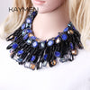 Unique Design Hyperbole Crystal Strands Statement Torques Necklace for Wedding & Women Choker Party Necklace