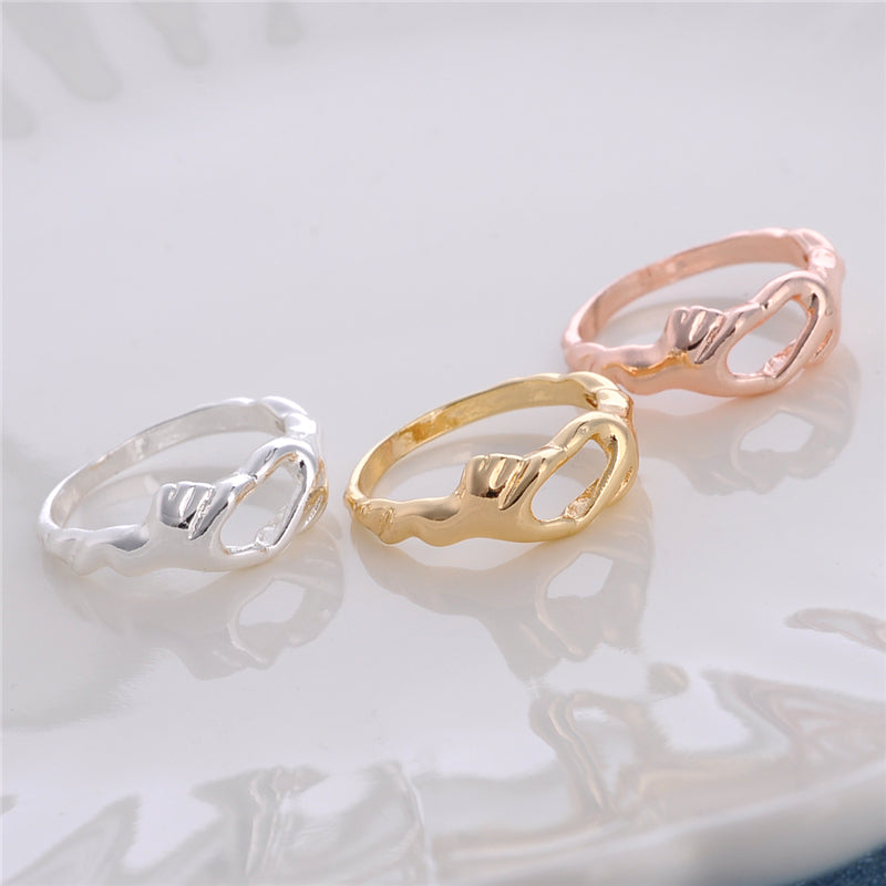 Unique Hands Heart Ring Jewelry Hand holding Heart Ring Jewelry Gold/Silver/Rose Gold Women Jewelry Wholesale Gift For Friends