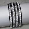 Unique Pearls jewellery Store, Offer Trendy Women Prong Setting Lace-up AB Crystal Handmade Wrap Bracelet Friendship