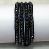 Unique Pearls jewellery Store, Offer Trendy Women Setting Lace-up Black Color Crystal Handmade Wrap Bracelet Friendship