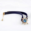 Unique Resin Crystal Star Flower Punk Black Imitation Leather Choker Necklaces For Women Gifts Jewelry