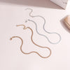 Unique Snake Chains Necklaces for Women Simple Style Choker Necklace Gold Silver Color Collier Daily Jewelry Accessories