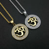Unisex Casual Necklace Yoga Om Symbol Round Pendant Link Chain Necklace Party Jewelry