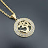 Unisex Casual Necklace Yoga Om Symbol Round Pendant Link Chain Necklace Party Jewelry