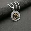 Unisex Casual Necklace Yoga Om Symbol Round Pendant Link Chain Necklace Party Jewelry