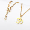 Unisex Indian Sanskrit OM Symbol Necklace For Woman Men Gold Color Delicate OM Necklaces Pendants Jewelry Accessories