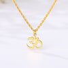 Unisex Indian Sanskrit OM Symbol Necklace For Woman Men Gold Color Delicate OM Necklaces Pendants Jewelry Accessories
