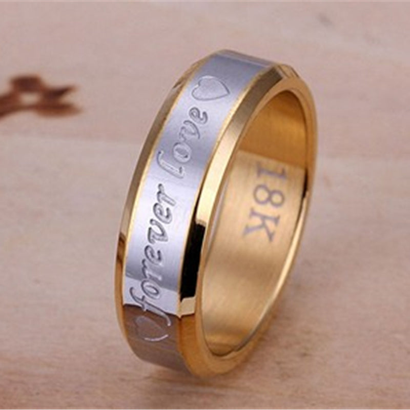 Unisex Men Women Fashion Couple Ring Steel Forever Love