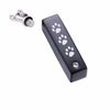 Unisex Stainless Steel Pet,Dog Jewelry Crystal Rectangle Memorial Urn Paw Pendant Screw Open Cremation Necklace Ash Case Holder