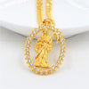 Uodesign Top Quality Gold Color  Holy Saint Death Santa Muerte  Men's Biker  Hiphop Pendant Necklace