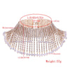 Upscale Boutique Woman Chokers Necklaces Rhinestone Hyperbole Golden Tassels Fascicular Neck Clavicle Charm Wedding Gift