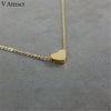 10pcs Stainless Steel Gargantilha Femme Jewelry Tattoo Choker Silver Color Tiny Heart Charm Necklace For Women
