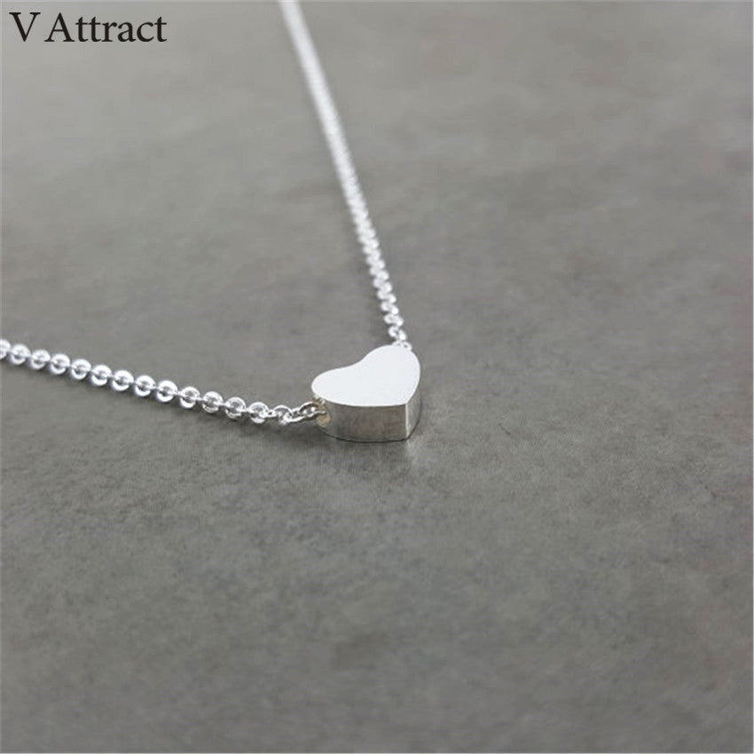 10pcs Stainless Steel Gargantilha Femme Jewelry Tattoo Choker Silver Color Tiny Heart Charm Necklace For Women