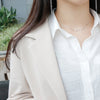 V Wave Shape Pendant 925 Sterling Silver Jewelry With CZ Women Fashion Necklaces & Pendants Jewelry Choker