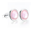 April Birthstone Droplets Rock Crystal Stud Earrings For Women Solid 925 Sterling Silver Earrings Fashion Jewelry
